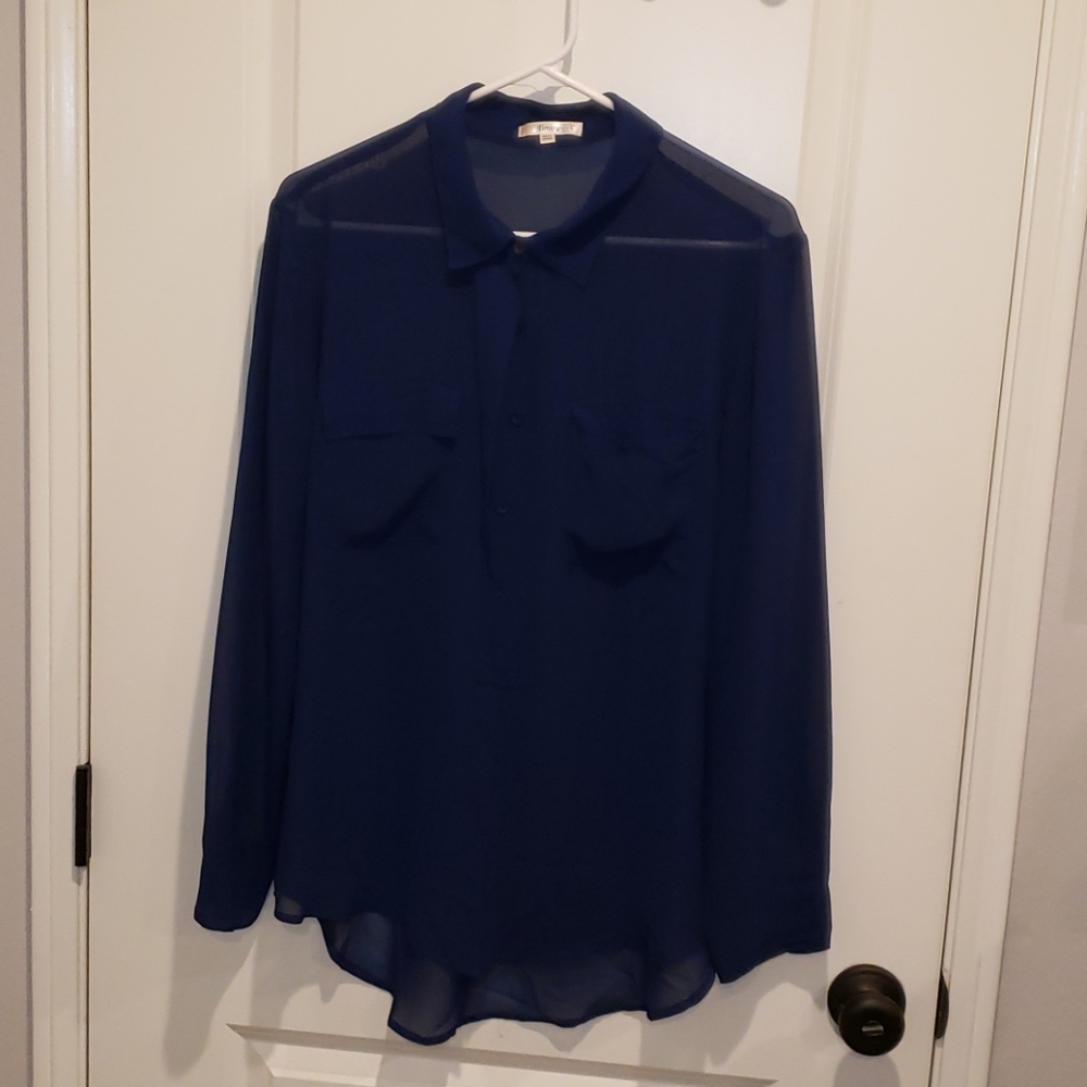Sheer Navy Blouse